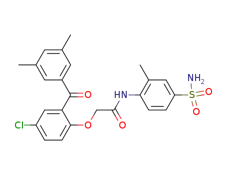 2-[4-chloro-2-(3,5-dimethyl-benzoyl)-phenoxy]-N-(2-methyl-4-sulfamoyl-phenyl)-acetamide