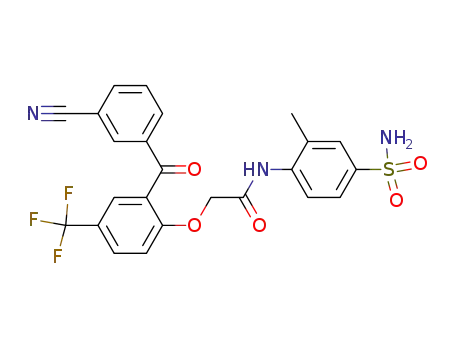 2-[2-(3-cyano-benzoyl)-4-trifluoromethyl-phenoxy]-N-(2-methyl-4-sulfamoyl-phenyl)-acetamide