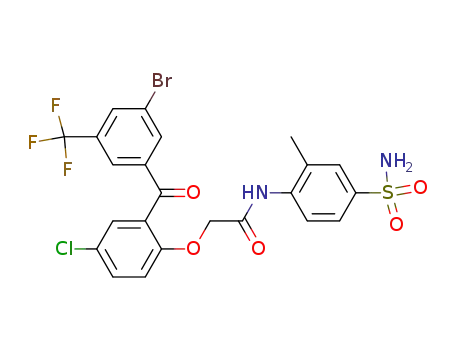 2-[2-(3-bromo-5-trifluoromethyl-benzoyl)-4-chloro-phenoxy]-N-(2-methyl-4-sulfamoyl-phenyl)-acetamide