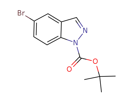 Molecular Structure of 651780-02-8 (TERT-BUTYL 5-BROMO-1H-INDAZOLE-1-CARBOXYLATE)