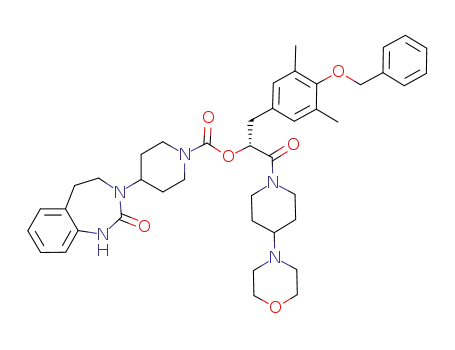 2-oxoethyl (1R)-4-(1,2,4,5-tetrahydro-2-oxo-3H-1,3-benzodiazepin-3-yl)-1-[[3,5-dimethyl-4-(phenylmethoxy)phenyl]methyl]-2-[4-(4-morpholinyl)-1-piperidinyl]-1-piperidinecarboxylate