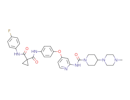 N-(4-Fluorophenyl)-N'-(4-{[2-({[4-(4-methylpiperazin-1-yl)piperidin-1-yl]carbonyl}amino)pyridin-4-yl]oxy}phenyl)cyclopropane-1,1-dicarboxamide