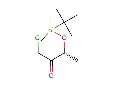 Molecular Structure of 832151-92-5 (2-Butanone, 1-chloro-3-[[(1,1-dimethylethyl)dimethylsilyl]oxy]-, (3R)-)