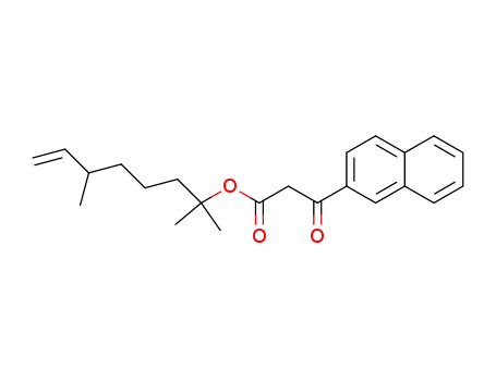 2,6-dimethyl-7-octen-2-yl 3-(β-naphthyl)-3-oxo-propionate