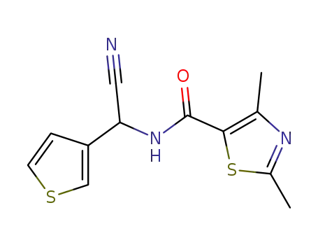 2-(2,4-dimethylthiazole-5-carboxamido)-2-(3-thienyl)acetonitrile