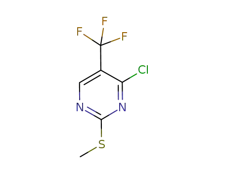 Molecular Structure of 919116-36-2 (4-chloro-2-(Methylthio)-5-(trifluoroMethyl)pyriMidine)