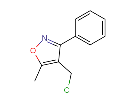 Molecular Structure of 18718-83-7 (Isoxazole, 4-(chloromethyl)-5-methyl-3-phenyl-)