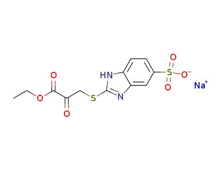 2-oxo-3-(5-sulfo-1H-benzoimidazol-2-ylsulfanyl)-propionic acid ethyl ester sodium salt