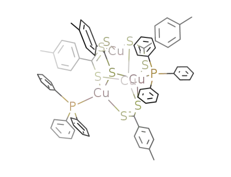 1,2,3;1,2,4;1,3,4;2,3,4-tetrakis(μ3-dithio-p-toluato-S,μ-S')-1,2-bis(triphenylphosphine)tetracopper(I)