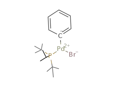 Molecular Structure of 636583-98-7 (Palladium, bromophenyl[tris(1,1-dimethylethyl)phosphine]-)