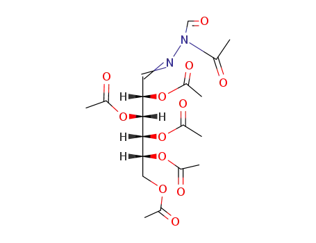 penta-O-acetyl-aldehydo-D-glucose-(acetyl-formyl-hydrazone)