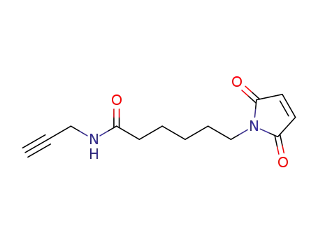 Molecular Structure of 920749-05-9 (1H-Pyrrole-1-hexanamide, 2,5-dihydro-2,5-dioxo-N-2-propyn-1-yl-)