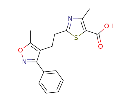 4-methyl-2-[2-(5-methyl-3-phenyl-isoxazol-4-yl)-ethyl]-thiazole-5-carboxylic acid