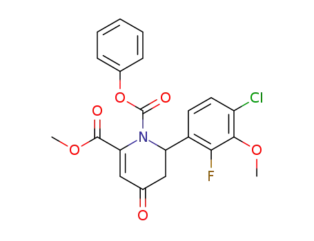 6-(4-chloro-2-fluoro-3-methoxyphenyl)-4-oxo-5,6-dihydro-4H-pyridine-1,2-dicarboxylic acid 2-methyl ester 1-phenyl ester