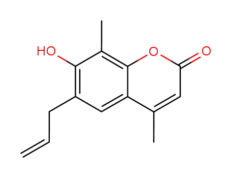 Molecular Structure of 3993-44-0 (6-allyl-7-hydroxy-4,8-dimethyl-2H-chromen-2-one)