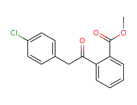 Molecular Structure of 61653-04-1 (Benzoic acid, 2-[(4-chlorophenyl)acetyl]-, methyl ester)