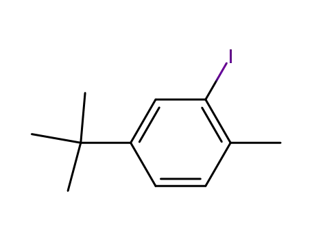 Molecular Structure of 70728-98-2 (Benzene, 4-(1,1-dimethylethyl)-2-iodo-1-methyl-)