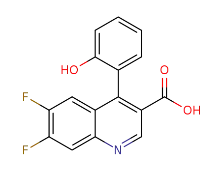 6,7-difluoro-4-(2-hydroxyphenyl)quinoline-3-carboxylic acid