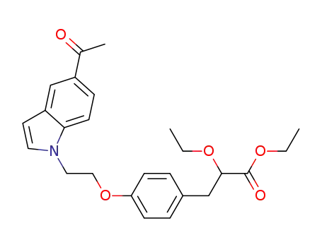 ethyl 3-{4-[2-(5-acetylindol-1-yl)ethoxy]phenyl}-2-ethoxypropionate