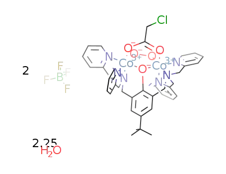 [dicobalt(III)(2,6-Bis[bis(2-pyridylmethyl)aminomethyl]-4-tert-butylphenolato)(O2)(CH2ClCOO)](BF4)2·2.25H2O