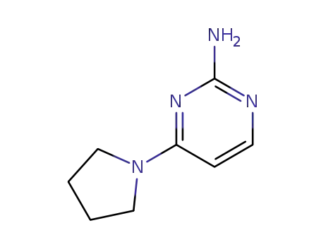 Molecular Structure of 1215986-09-6 (4-(pyrrolidin-1-yl)pyrimidin-2-amine)
