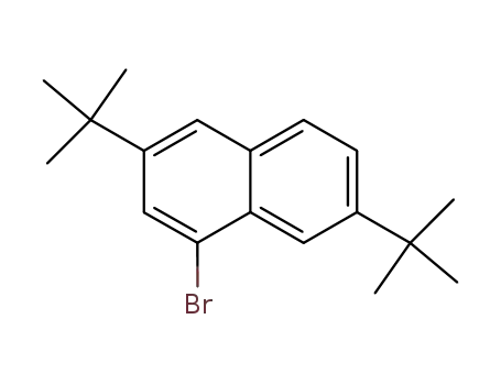 Molecular Structure of 20870-33-1 (Naphthalene, 1-bromo-3,7-bis(1,1-dimethylethyl)-)