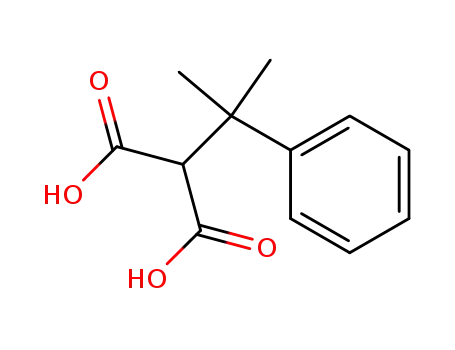 Molecular Structure of 5243-41-4 ((2-phenylpropan-2-yl)propanedioic acid)