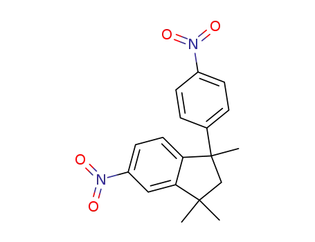 Molecular Structure of 109751-35-1 (1H-Indene, 2,3-dihydro-1,3,3-trimethyl-5-nitro-1-(4-nitrophenyl)-)