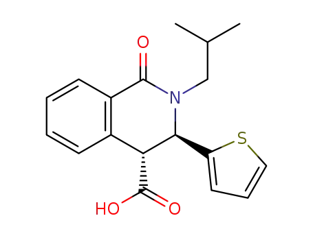 (3R*,4R*)-2-isobutyl-1-oxo-3-(thiophen-2-yl)-1,2,3,4-tetrahydroisoquinoline-4-carboxylic acid