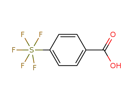 Molecular Structure of 832-32-6 (4-(PENTAFLUOROSULFANYL)BENZOIC ACID)