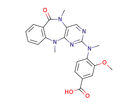 4-((5,11-dimethyl-6-oxo-6,11-dihydro-5H-benzo[e]pyrimido[5,4-b][1,4]diazepin2-yl)(methyl)amino)-3-methoxybenzoic acid