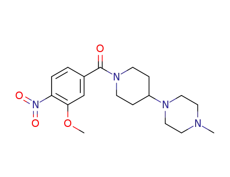 (3-methoxy-4-nitrophenyl)(4-(4-methylpiperazin-1-yl)piperidin-1-yl)methanone