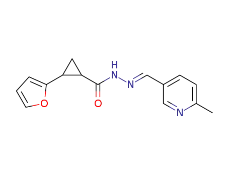 (E)-2-(furan-2-yl)-N'-((6-methylpyridin-3-yl)methylene)cyclopropanecarbohydrazide