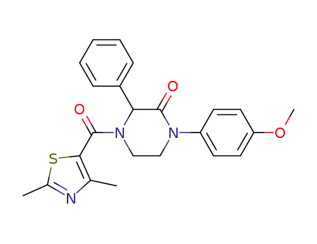 4-(2,4-dimethyl-1,3-thiazole-5-carbonyl)-1-(4-methoxyphenyl)-3-phenylpiperazin-2-one