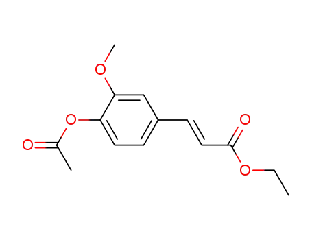 Molecular Structure of 6635-27-4 (ethyl (2E)-3-[4-(acetyloxy)-3-methoxyphenyl]prop-2-enoate)