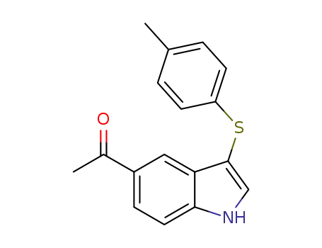 1-(3-(p-tolylthio)-1H-indol-5-yl)ethanone