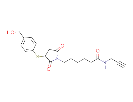 6-(3-((4-(hydroxymethyl)phenyl)thio)-2,5-dioxopyrrolidin-1-yl)-N-(prop-2-yn-1-yl)hexanamide