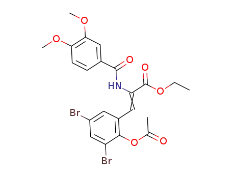 ethyl 3-(2-acetoxy-3,5-dibromophenyl)-2-(3,4-dimethoxybenzamido)acrylate