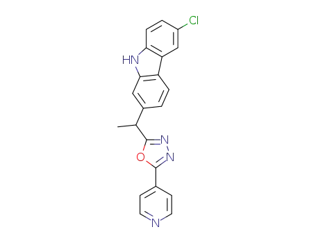 (RS)-1-(6-chloro-9H-carbazol-2-yl)-1-[5-(4-pyridyl)-1,3,4-oxadiazol-2-yl]ethane