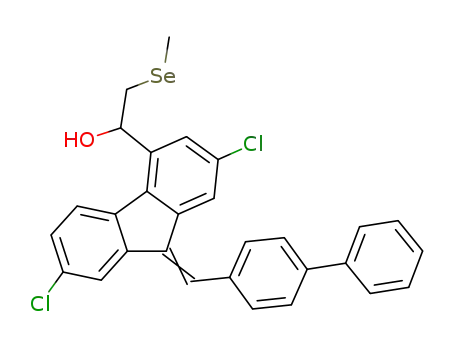 1-(9-([1,1'-biphenyl]-4-ylmethylene)-2,7-dichloro-9H-fluoren-4-yl)-2-(methylselanyl)ethanol