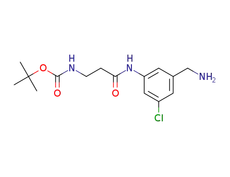 tert-butyl (3-((3-(aminomethyl)-5-chlorophenyl)amino)-3-oxopropyl)carbamate
