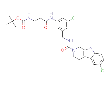 tert-butyl (3-((3-chloro-5-((6-chloro-2,3,4,9-tetrahydro-1Hpyrido[3,4-b] indole-2-carboxamido) methyl)phenyl)amino)-3-oxopropyl)carbamate