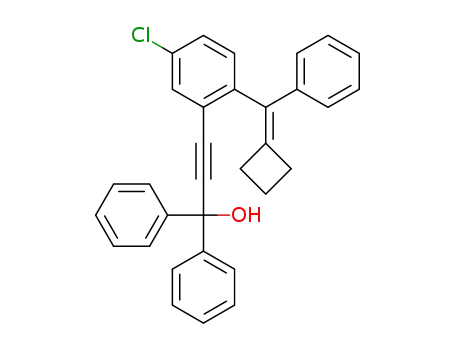3-(5-chloro-2-(cyclobutylidene(phenyl)methyl)phenyl)-1,1-diphenylprop-2-yn-1-ol