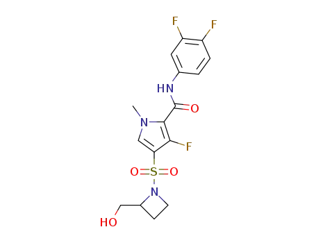 N-(3,4-difluorophenyl)-3-fluoro-4-((2-(hydroxymethyl)azetidin-1-yl)sulfonyl)-1-methyl-1H-pyrrole-2-carboxamide