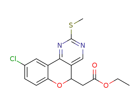 ethyl 2-[9-chloro-2-(methylthio)-5H-chromeno[4,3-d]pyrimidin-5-yl]acetate