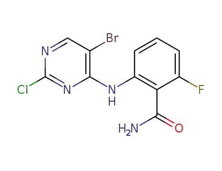 2-((5-bromo-2-chloropyrimidin-4-yl)amino)-6-fluorobenzamide