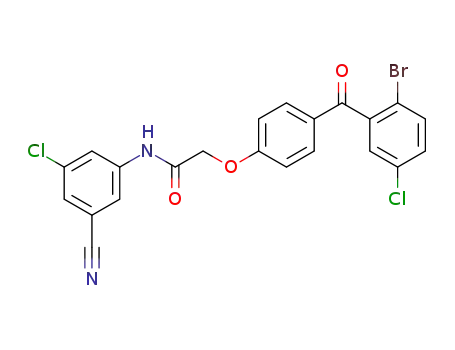 2-(4-(2-bromo-5-chlorobenzoyl)phenoxy)-N-(3-chloro-5-cyanophenyl)acetamide