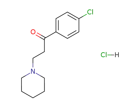 Molecular Structure of 5250-05-5 (1-(4-chlorophenyl)-3-(piperidin-1-yl)propan-1-one hydrochloride (1:1))