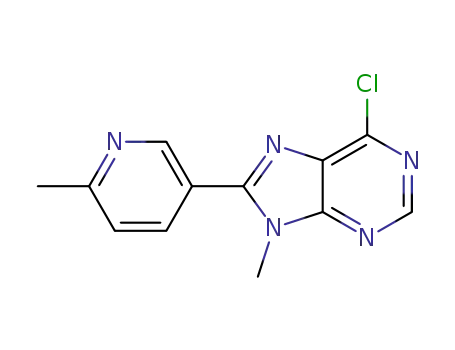 6-chloro-9-methyl-8-(6-methylpyridin-3-yl)-9H-purine