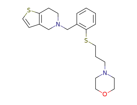 4-(3-((2-((6,7-dihydrothieno[3,2-c]pyridin-5(4H)-yl)methyl)phenyl)thio)propyl)morpholine